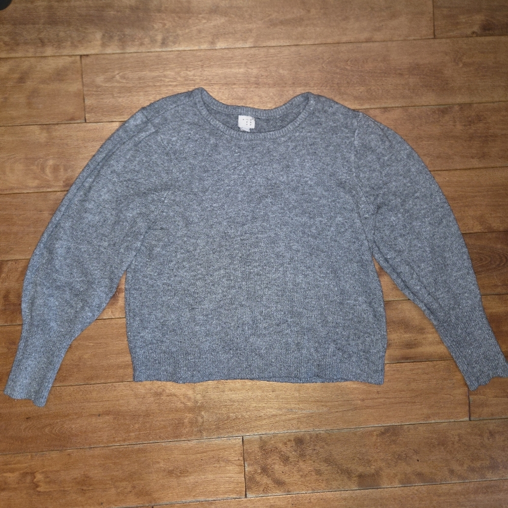 A New Day Long Sleeve Gray Women's Sweater